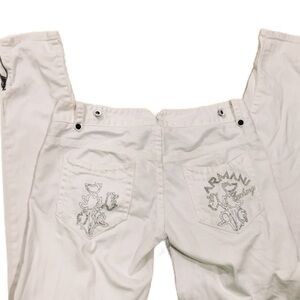 Armani exchange white denim 00